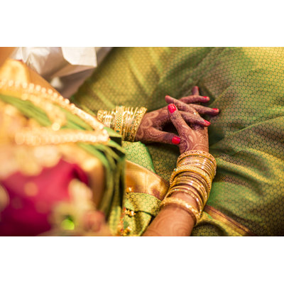 Indian Bride Hands - Wrapped Canvas Print