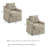 Polyester Swivel Slipcovered Accent Chair-1206349453