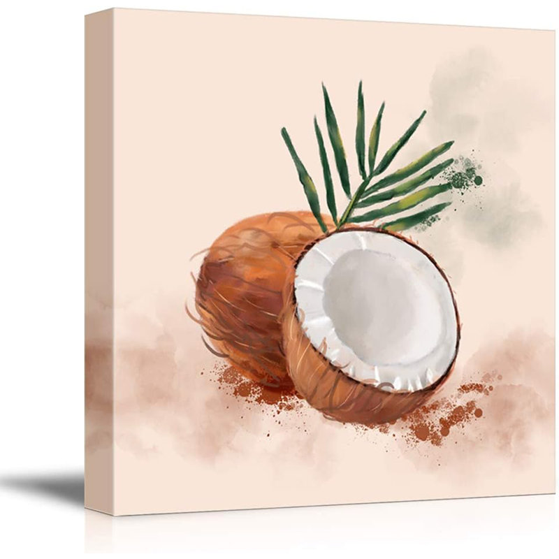 «Kitchen Food Beautiful Fruits Coconut» sur toile, H 24 po x l 24 po x P 1,5 po