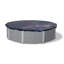 Filet à feuilles rondes bleues pour piscine hors-terre 28 pi Blue Armor - chevauchement de 3 pi, œillets renforcés, câble recouvert de vinyle, treuil en métal, ensemble de quincaillerie complet et soutien de 4 ans-9055457