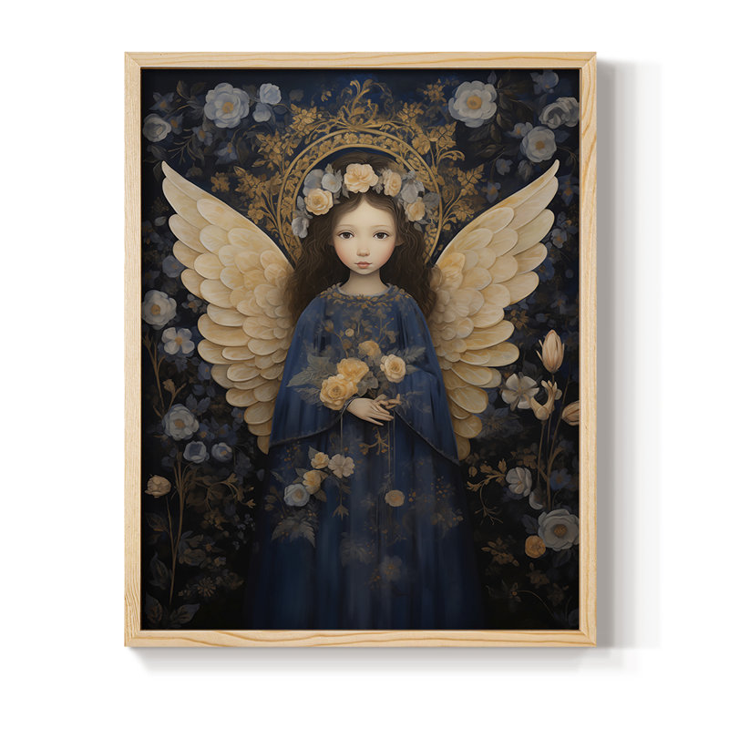«Religious Series CECXCVI», reproduction d'art encadrée - bois massif, H 15 po x l 12 po, Naturel