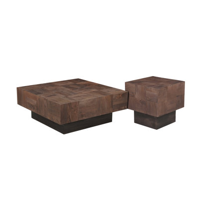2-piece Square Living Room Table Set