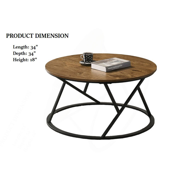 Ensemble de table contemporaine 3 pièces à finition naturelle Table basse 1X Table de bout 2X, Naturel