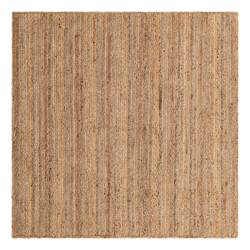 Tapis chindi tressés à la main Meador, Carré 6 pi 1 po