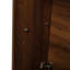 Meuble-lavabo autoportant de 18 pouces avec lavabo simple. Cabinet de caractère délicat. Lavabo en céramique. Bois d'ébène brun pour portes de salle de bain à fermeture en douceur. Petits espaces de bain