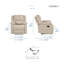 Fauteuil inclinable en tissu texturé transitionnel de 35 po Izak-2048726187