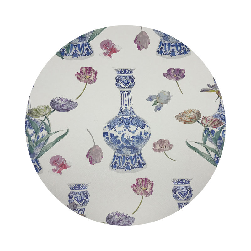 Royal Delft Purissima Vegan Leather Round Coasters