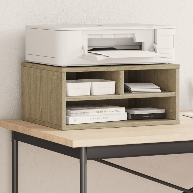 22.5cm H Printer Stand, 22.5cm H x 49cm W x 40cm D, Sonoma Oak
