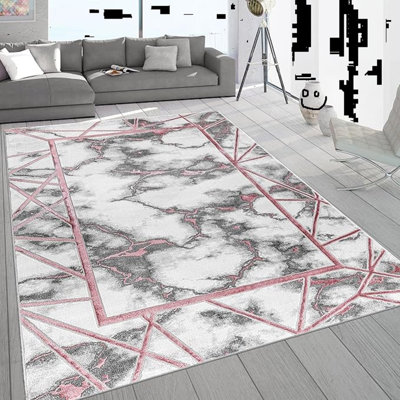 Abstract Flokati Area Rug