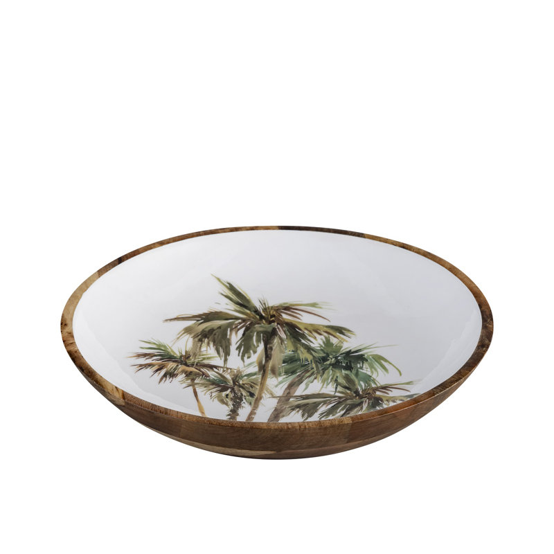 Grand bol rond en bois de manguier
