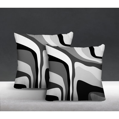 Clickett Indoor / Outdoor Abstract Square Throw Cushion