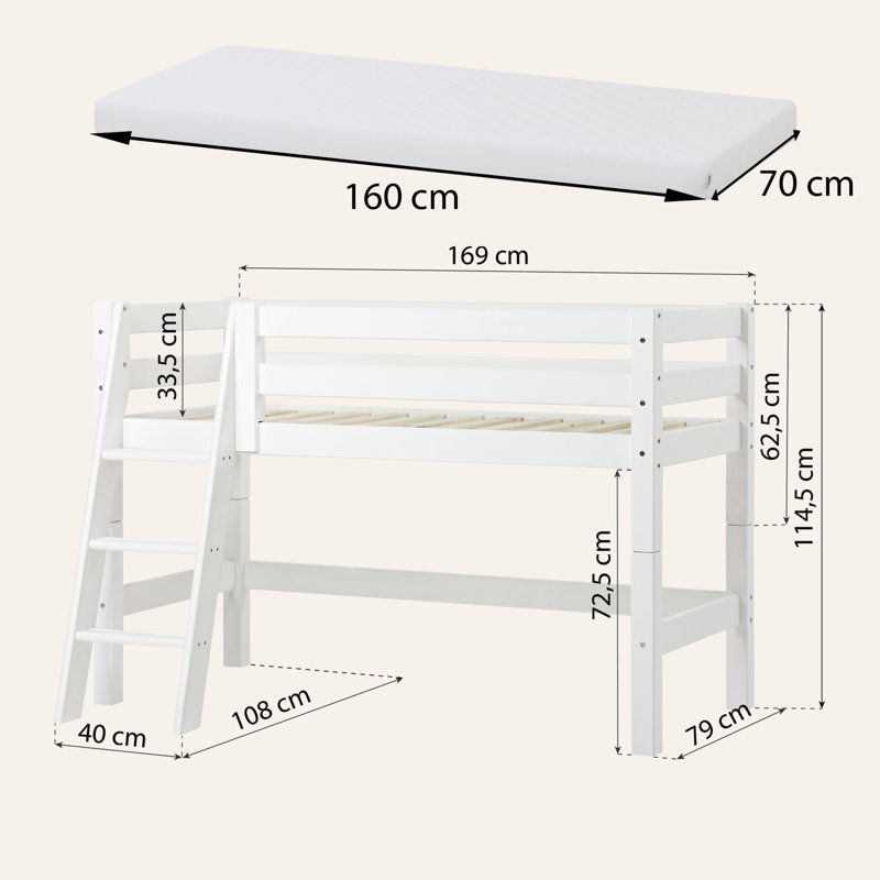 Eco Luxury Mid Sleepers, European Toddler (70 x 160cm)