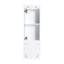 Meuble-lavabo autoportant 72 po avec 4 armoires de rangement et 2 armoires murales, tiroirs souples, contreplaqué blanc brillant pour un agencement flexible