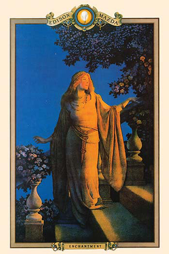 Impression de publicités non encadrées, "enchantment" par maxfield parrish, H 66 po x l 44 po