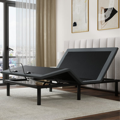 Black And Gray Os4 Bed - Extra Strength Frame, Head Foot Adjustable Full Wireless Remote, Zero Gravity Option