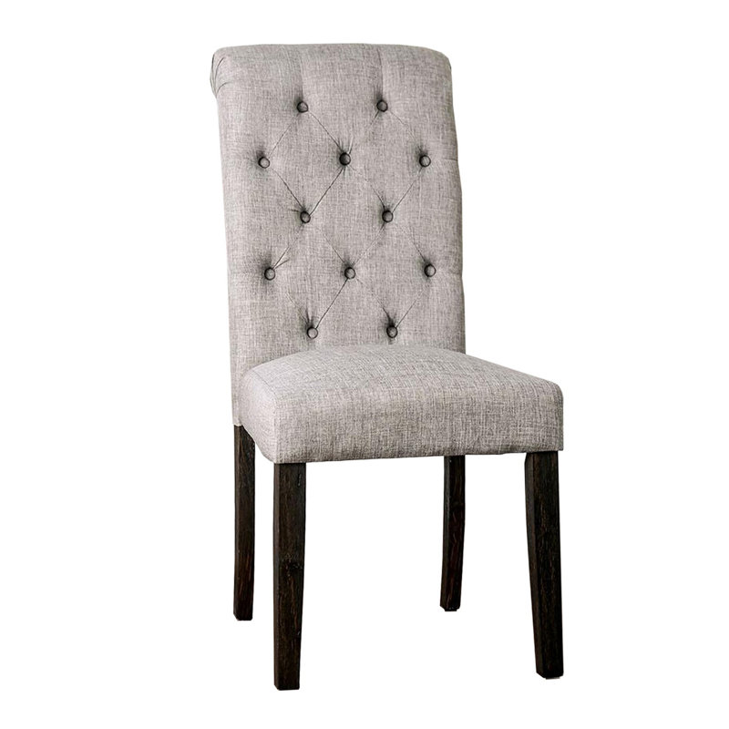 19'' H Tufted Linen Upholstered Parsons Chair