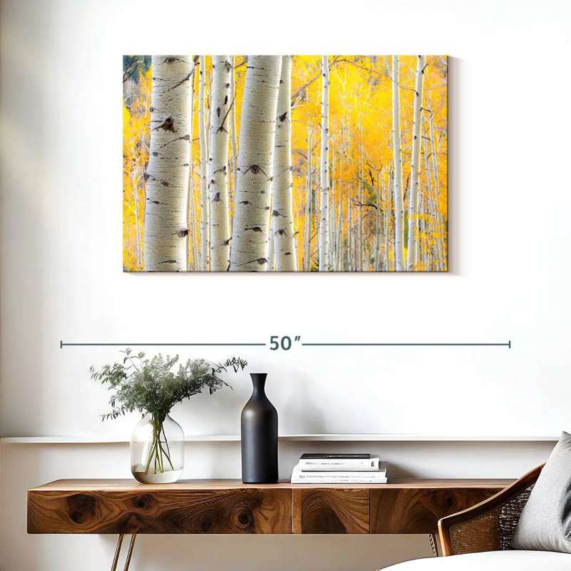 Alvord White Birch Tree Trunks, 24" H x 36" W