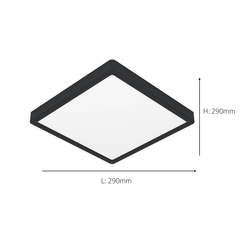 Plastic Flush Mount, Black, Matte Black