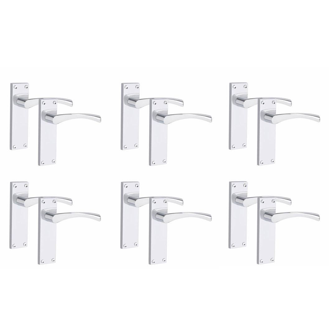 6 Pairs Victorian Scroll Astrid Door Handle