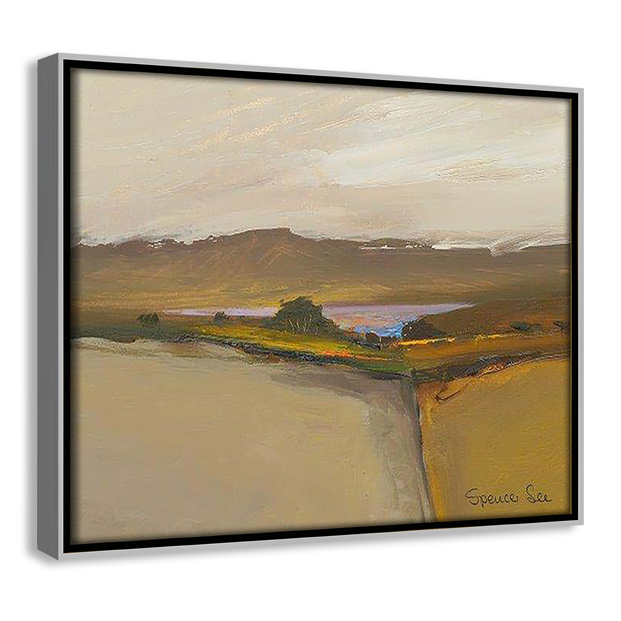 Heaven And Earth IV by Spencer Lee, Silver Framed, 9.5'' H x 11.5'' W x 2'' D