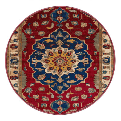 Machine Washable Tabriz Red Area Rug