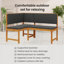 Ensemble de banc de jardin vidaXL 2 pièces en bois d'acacia massif brun-606731637