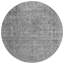 Tapis d'intérieur rond lavable abstrait 8 pi gris