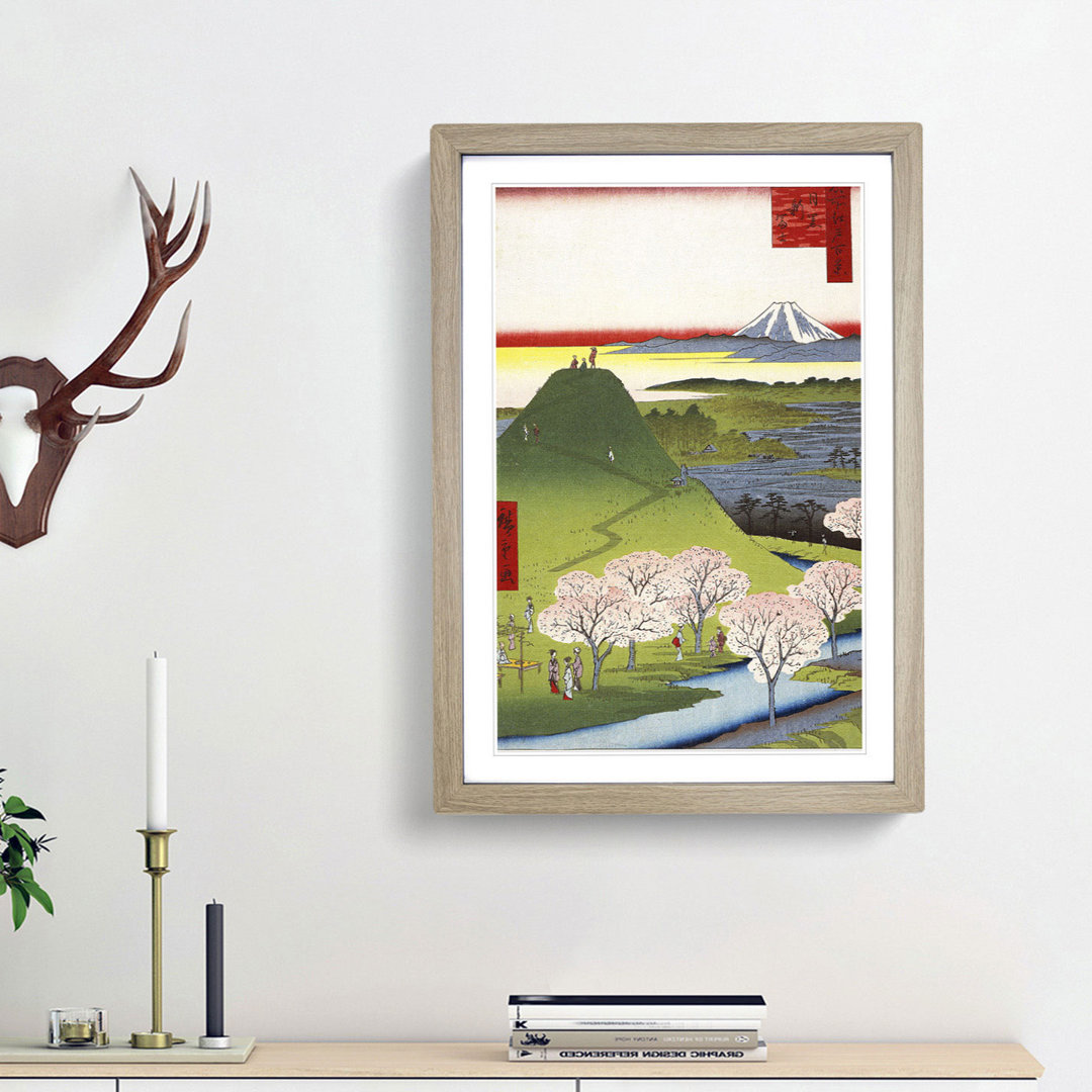 New Fuji Meguro by Utagawa Hiroshige - Framed Print