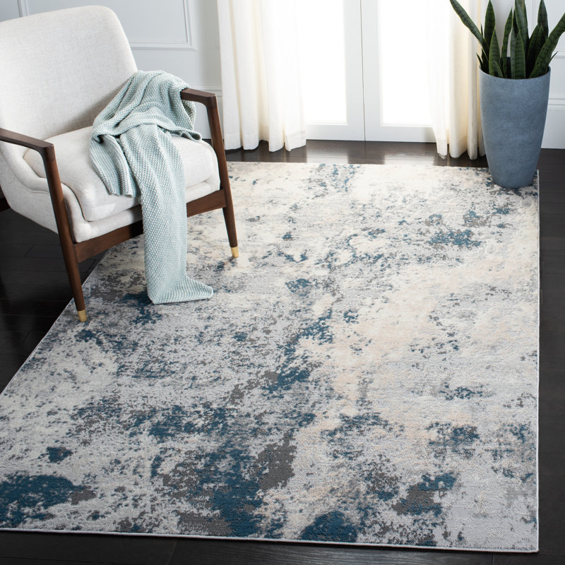 Tapis abstrait Lagoon Performance, Rectangle 8 pi x 10 pi