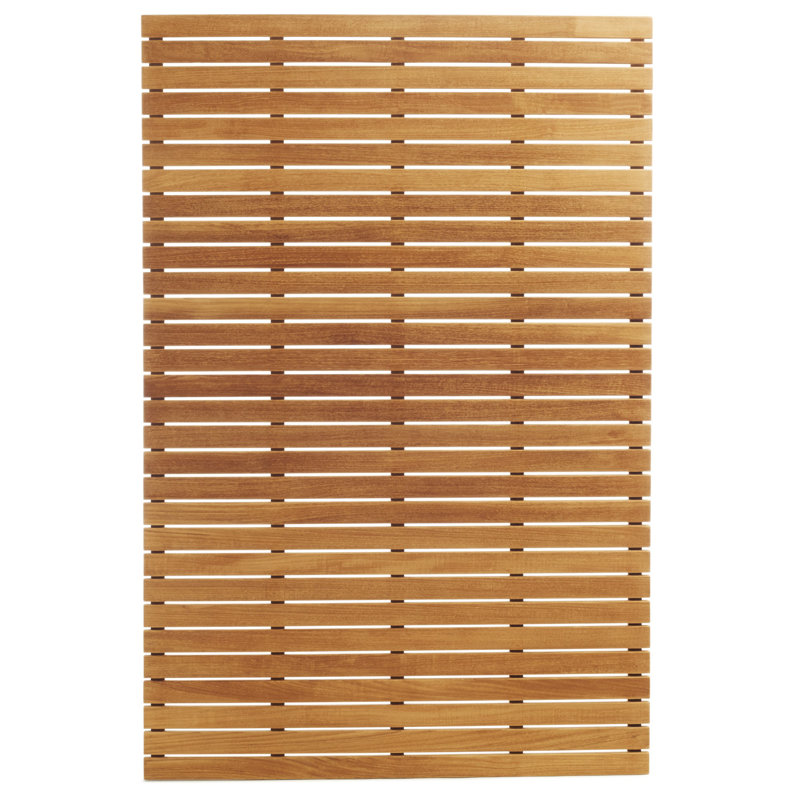Solid Wood Shower Mat, 1.5" H x 40" W x 60" L
