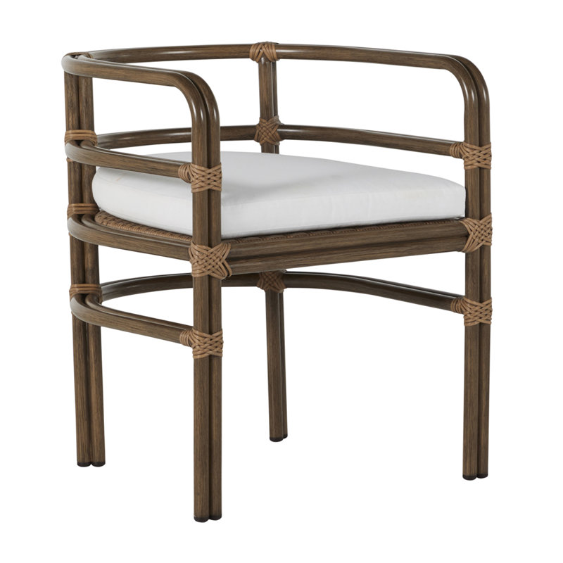 Malibu Arm Chair, No Welt, Linen Navy
