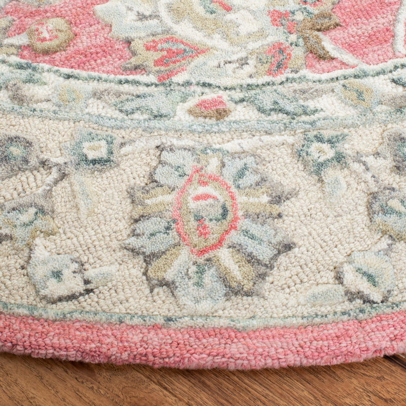 Laronda Hand Tufted Wool Oriental Rug, Round 6'
