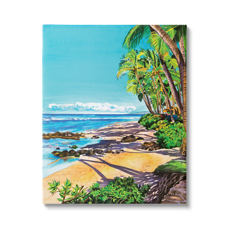 «Highland Dunes Tropical Shore Landscape», art de la giclée par Julia Mcgrath, H 48 po x l 36 po x P 1,5 po