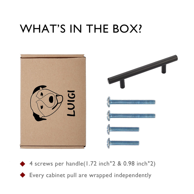 5 1/16" Center Bar Pull Multipack, Matte Black