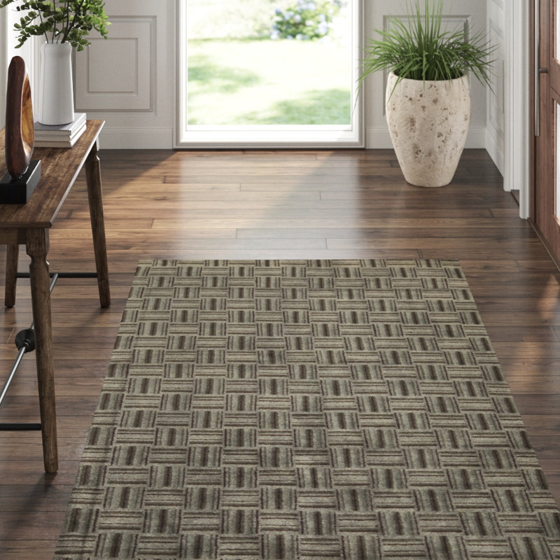 Hand-Knotted High-Quality Gray Area Rug
