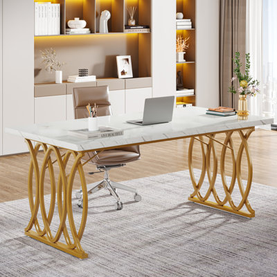 Executive Desk, 63" W Large Computer Desk