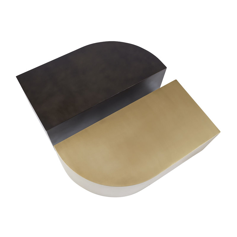 Cortez Coffee Table, Antique Brass