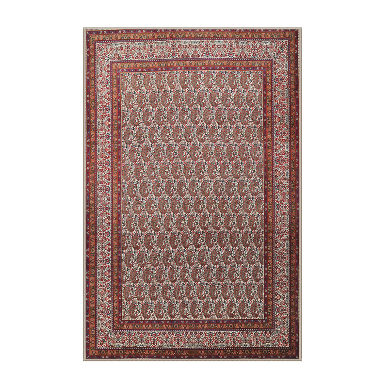 Tapis oriental brun et rouge Veliandi, Rectangle 2 pi x 4 pi