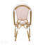 Ensemble de 2 chaises bistro d'extérieur en rotin PE et aluminium, rouge et blanc rouillé