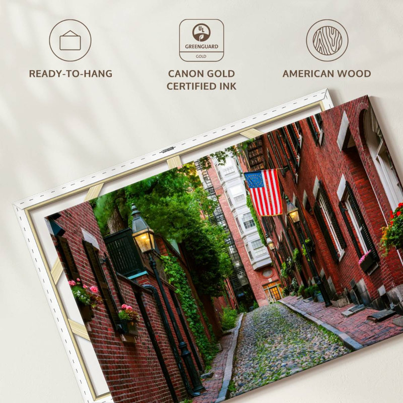 Sireci Acorn Street à Boston, H 8 po x l 12 po