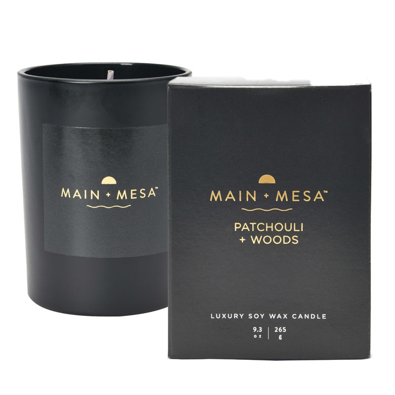 Bougie en verre noir mat et main Main & Mesa