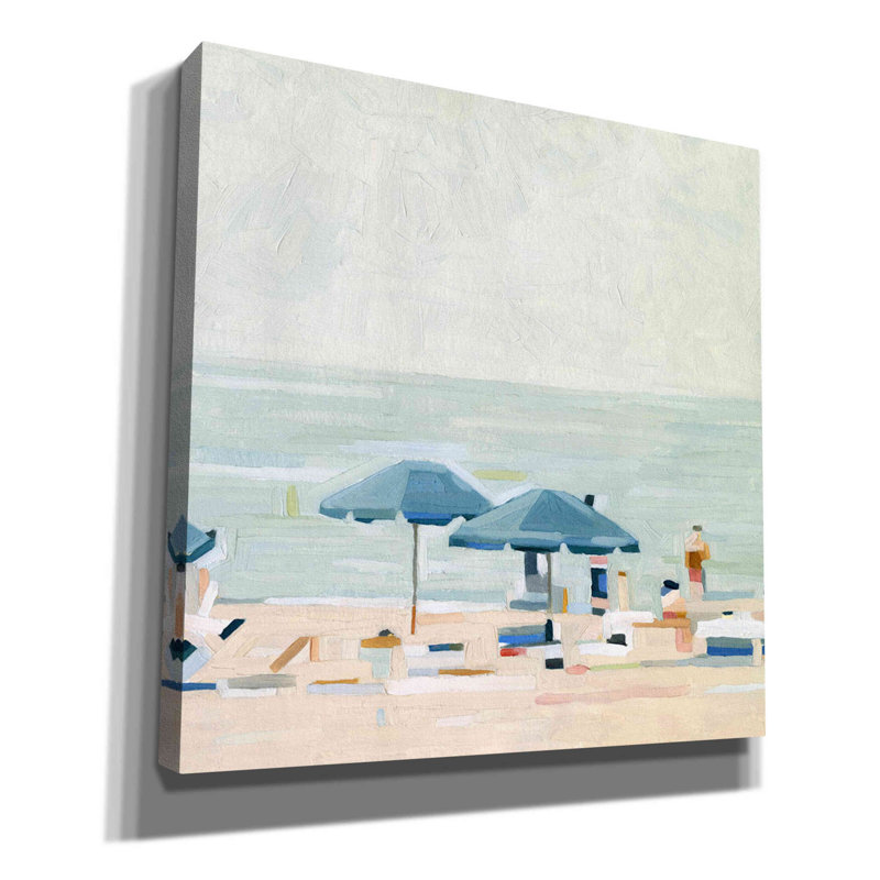 «If It's The Beaches I» par Emma Scarvey - peinture sur toile tendue, H 12 po x l 12 po x P 0,75 po