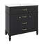 Meuble-lavabo 36 po avec lavabo, tiroir supérieur rabattable et 2 tiroirs de rangement-465961803