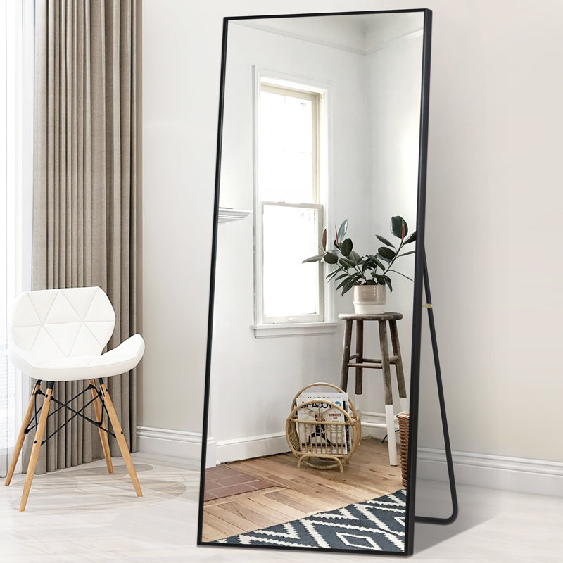 Metal Flat Mirror, Black