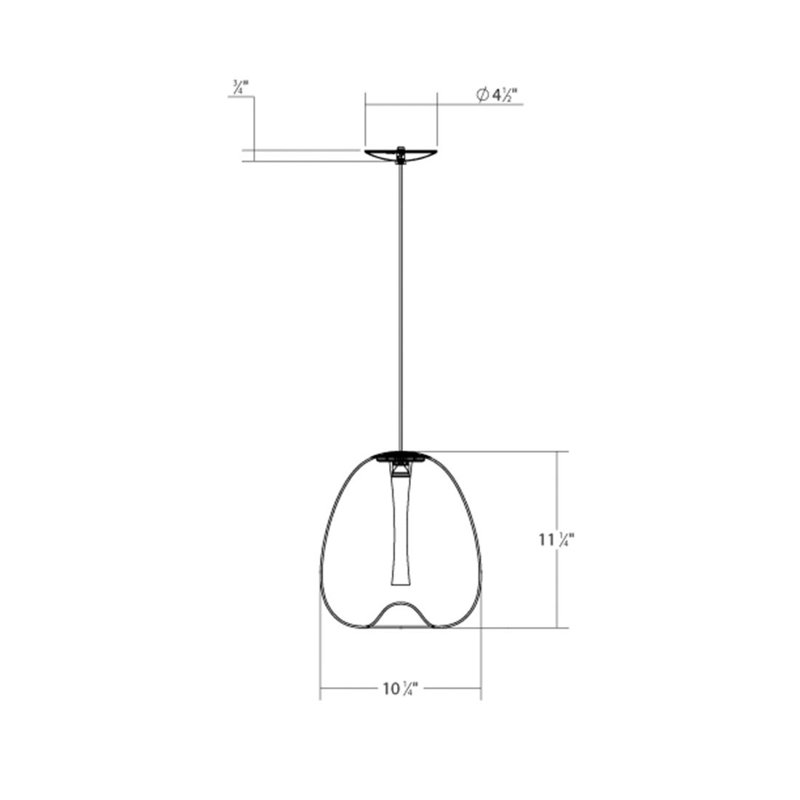 Luminaire suspendu géométrique à 1 lumière Mela, H 11,5 po x l 10,25 po x P 10,25 po