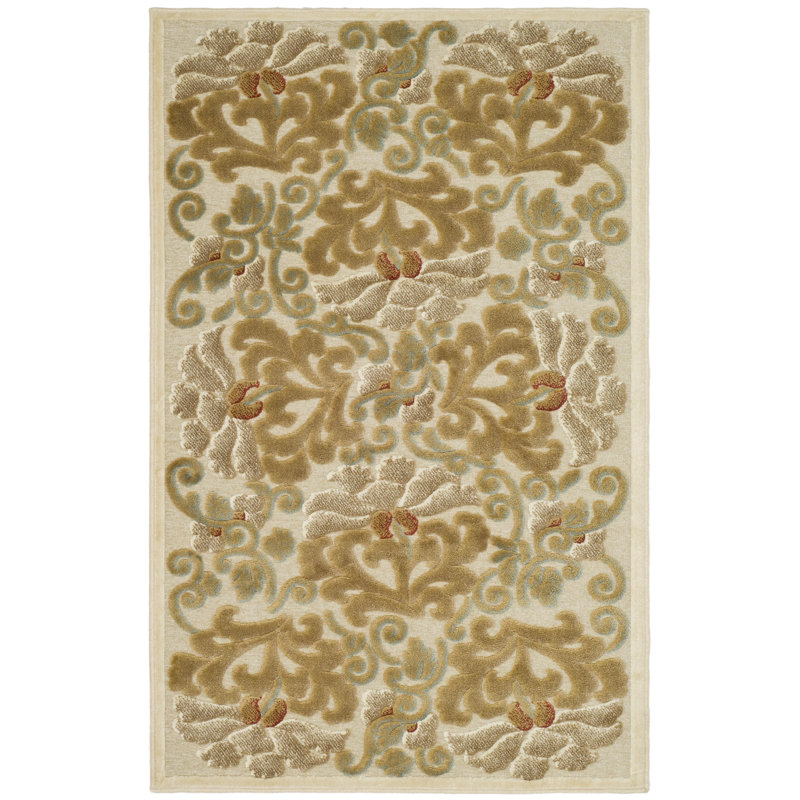 Martha Stewart Performance Floral Rug, Rectangle 3'3" x 5'7"