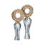Pot décoratif en verre et métal avec couvercle circulaire en aluminium sculpté de style bord de mer moderne-798096535