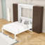 Grand lit escamotable en bois avec tablettes de rangement à pousser-2108547332
