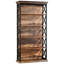 Bibliothèque de style moderne à 6 niveaux, métal et bois, motif en X, amplement d'espace pour les décorations, fabrication en bois spacieuse de 11,92 pouces de largeur, chaque tablette peut supporter 50 livres, hauteur de 69,39 pouces