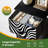 4-Drawer Dresser for Bedroom Black White Zebra Wavy Abstract Optical Effect Small Tall Clothes Dresser for Closet Organizers with Chest of Drawers Fabric Storage Bins Dressers